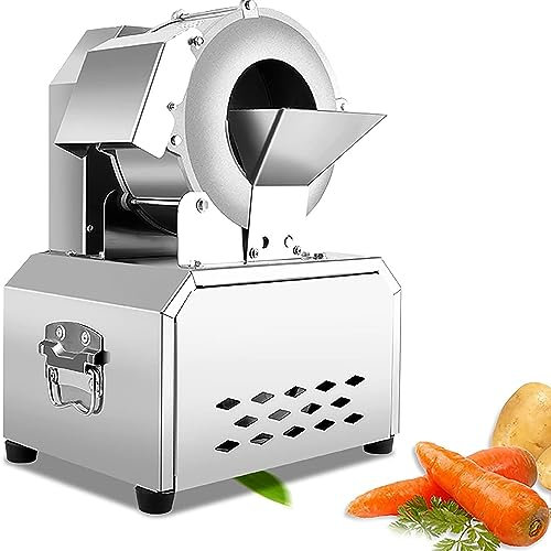 Affettatrice e trituratrice elettrica commerciale, affettatrice di patate e cipolle da 300 W, affettatrice elettrica di patate e carote, macchina per triturare verdure, affettare patate e ravanelli,
