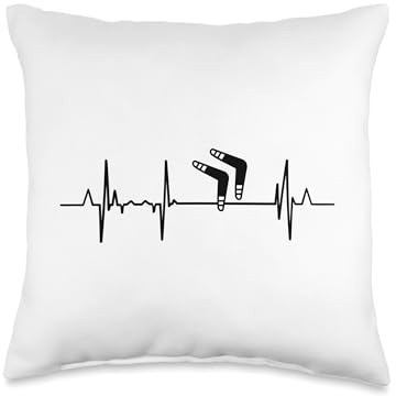 Boomerang ECG Cardiogram Throw Pillow