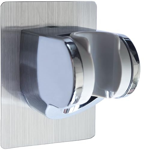 Support de pommeau de douche adhésif puissant, sans perçage, support mural réglable pour pommeau de douche de salle de bain, se fixe fermement Lofekea