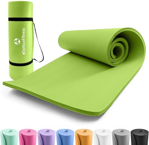 #DoYourFitness® Esterilla de fitness y yoga antideslizante | Para principiantes y avanzados | Grosor de 0,8cm a 2cm | Esterilla de gimnasia que no daña las articulaciones 183cm x 61cm o XXL 190cm x 100cm