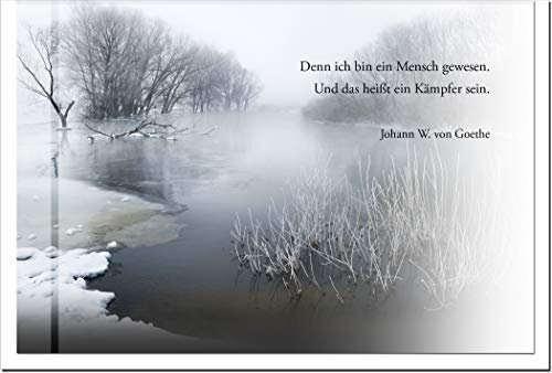 metALUm Trauerkarte KRAFT UND TROST | Flusslandschaft 3300039