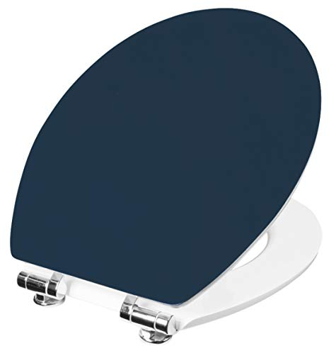 Cornat WC-Sitz Vorea - Schlichter Look in marine-blau - Hochwertiger Holzkern - Absenkautomatik - Komfortables Sitzgefühl - Unifarbenes Design / Toilettensitz / Klodeckel / KSVOSC90