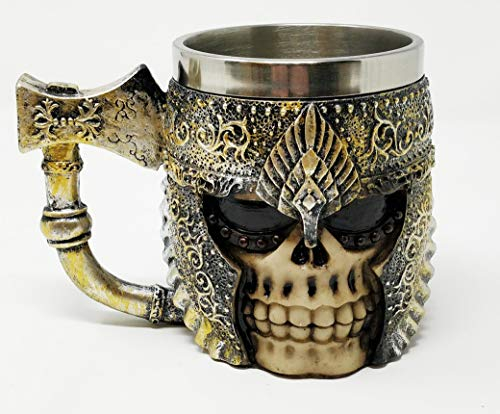 JRose Collections Axe Viking Drinking Tankard – Handcrafted Wooden Beer Mug with Stainless Steel Liner – 12 oz – Gift for Beer Lovers and Norse Enthusiasts