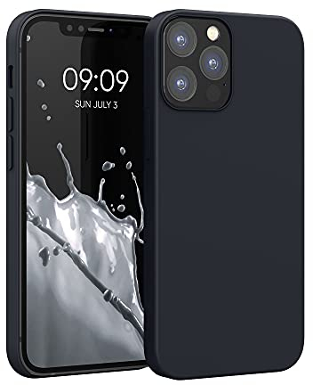 kwmobile Handyhülle für iPhone 12 Hülle/iPhone 12 Pro Hülle - Silikon Handy Case - weiche Oberfläche - kabelloses Laden - Heidelbeerblau