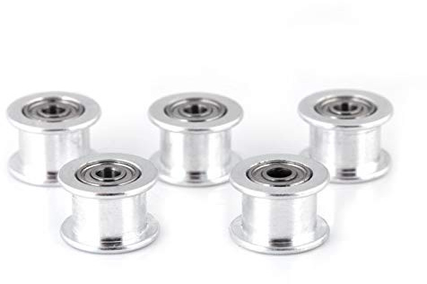 5 STÜCKE GT2 Umlenkrolle Riemenscheibe Breitband Riemenscheibe für 3D-Drucker Accessary (16T/20T 3mm/5mm Bohrung)(20Bore5Toothed)