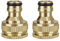 Attacchi Raccordi per Tubo da Giardino, Connettore per Tubo Flessibile in Ottone, Connettore per Rubinetto 2-in-1 da 1/2 e 3/4, Connettore rapido per Tubo, 2 Pezzi Adattatore per Rubinetto