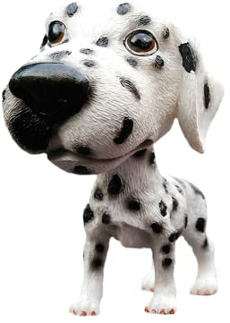 Bobbing Head Dogs Resin Shaking Dog Figurine Nodding Dog Doll for Car Interior Dashboard Decor (Dalmatians)