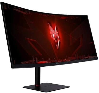 Acer Nitro XV345CUR X Gaming Monitor 34 Zoll (86 cm Bildschirm) UWQHD, VA, 240Hz DP, 100Hz HDMI, 1ms/0.5ms(GTG, Min.), 2xDP 1.4, 2xHDMI 2.0, Curved, höhenverstellbar, FreeSync Premium