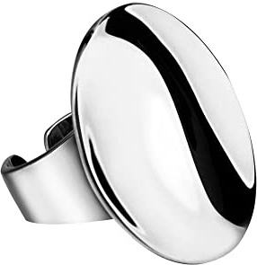HGJH Silberringe Damen 925,Sterling Silber Ringe Frauen 925 Große Glänzende Runde Verstellbare Ringe Geometrisch Verstellbare Sterling Kleid Ringe Verlobungsring Mädchen Ewigkeitsringe