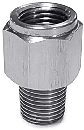 Autoteile Edelstahl Öldruck Instrumentenadapter 1/8 NPT Auf M10x1 0 Für Kraftstoff Wasser Druck Temperaturanzeige Instrumentenadapter Autoteile Edelstahl Öldruck Anschluss 1/8 NPT Auf M10 0
