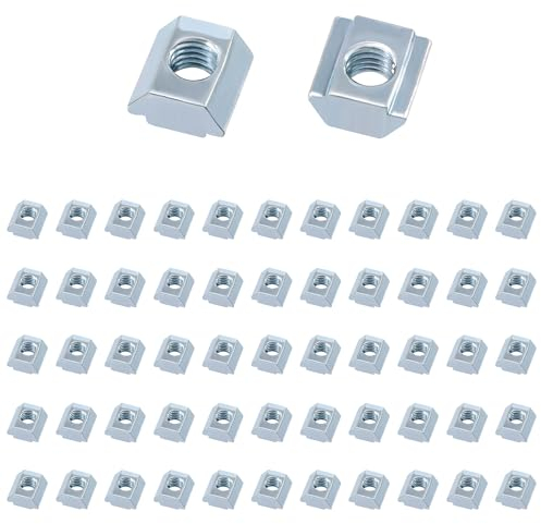 GUNGY Dado Scorrevole M5 Dadi a T Dadi a T-Scanalatura in Acciaio al Carbonio per Profilato in Alluminio Serie 2020 50 pezzi