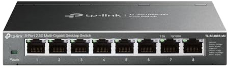TP-Link TL-SG108S-M2 | 8-Port Multi-Gigabit 2.5G Ethernet Switch | Unmanaged Network Switch | Ethernet Splitter | Plug & Play | Desktop/Wall Mount | Silent Operation