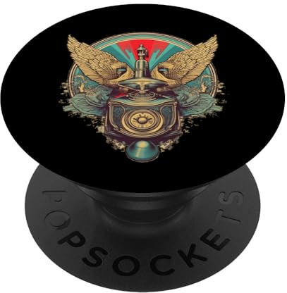 Eleganza vintage: grammofono antico PopSockets PopGrip Intercambiabile