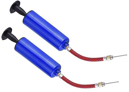 Happyyami Gonfiatore per Palloni Doppia Azione 6 Pollici Ago e Tubo Flessibile Set da 2, Pompa ad Aria Portatile per Basket, Calcio e Pallavolo, Compatta e Resistente per Attività Sportive