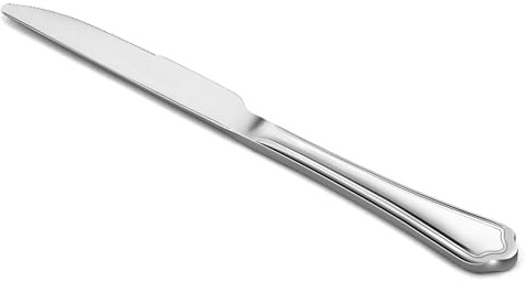 E-far Dinner Knives Set of 12, 9 Inch Stainless Steel Serrated Steak Butter Knife for Home Kitchen Restaurant, Scalloped Edge & Non-toxic - Dishwasher Safe