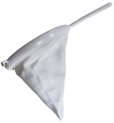 Fackelmann Colador de Tela 22 cm, Pasapurés, Gasa de Queso, Colador de Kéfir, Franela, Color Blanco, 1 ud.