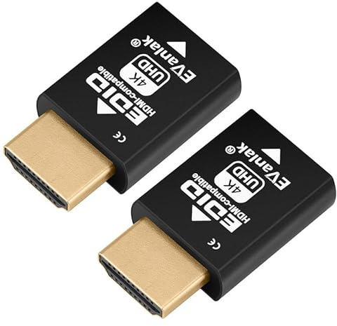 EVanlak Mini HDMI EDID Emulator Passthrough - 1080p to 4K@60Hz | Compact Design | Supports HDMI Switches, Extenders, AV Receivers, Video Splitters-2pcs