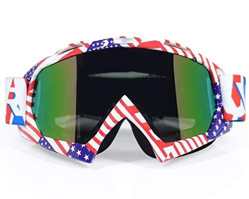 ZHAOSHIXU Motorradbrille Motorrad-Schutzausrüstung, flexibler Crosshelm, Gesichtsmaske, Motocross-Schutzbrille, Dirtbike-Brille(C3)