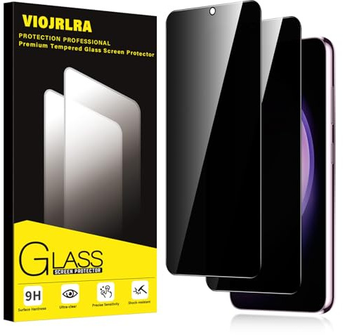 Viojrlra Privacy Pellicola Protettiva per Samsung Galaxy S23 Vetro Temperato Anti-Spy, Durezza 9H Ultra Resistente Anti Graffio Anti-Impronte Pellicola Prottetiva, Senza Bolle, HD, Pacco da 2