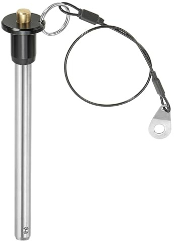 PATIKIL Pasador de Liberación Rápida 5/16 x 3.15, Pasador de Bloqueo de Bola de Acero Inoxidable 304 Pasadores de Localización Cable de Cordón de Seguridad de 25 cm (8 x 80 mm)