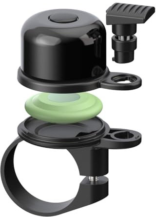 AirBell 31.8mm Fahrradklingel mit Versteck für Motorola Moto Tag, 85 dB laut, Nylon Kunststoff