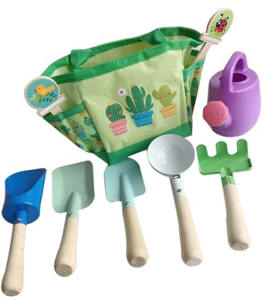 WOONEKY Junge Mädchen Gartenspielzeug Outdoor Pflanzset Mit Gießkanne Leichtes Langlebiges Gartenwerkzeug Für Jungen Und Mädchen Zum Graben Pflanzen Und Bewässern Im Freien