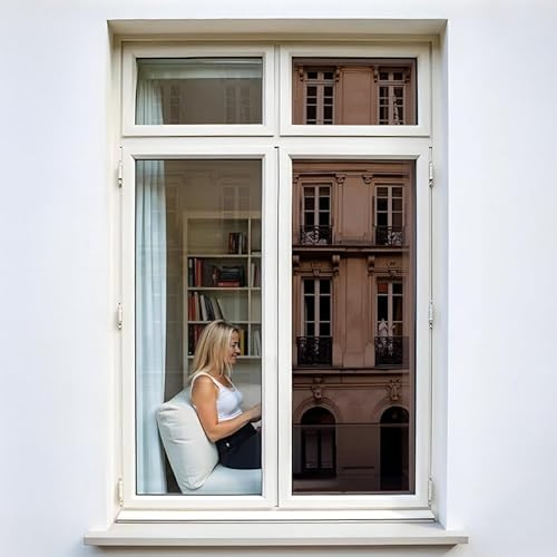 DIMEXACT - Film Miroir sans Tain repositionnable pour Grand vitrage - Bronze - 60 cm x 0.5 m - en Rouleau