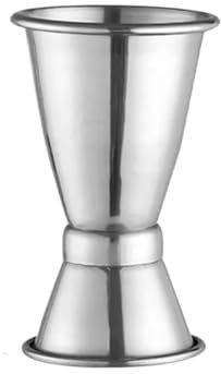 QuxetlRyz Jigger 2 Vasos medidores de Acero Inoxidable de 15-60 ml for coctelería, Bebidas espirituosas, medidores, Utensilios de Cocina y Bar.(Silver 30 15ml)