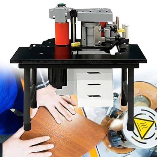 WEIMILOR Kantenanleimmaschine für die Holzbearbeitung, doppelseitiger Kleber, Kantenanleimmaschine für die Holzbearbeitung, Holz-/PVC-Kantenanleimmaschine, einstellbare Temperatur