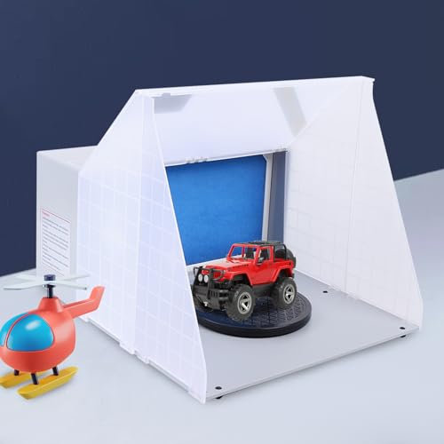 ARBGO Airbrush Absauganlage, Leistungsstarke Kabine, Farbnebel Absauganlage Absaugsystem, Mobile Airbrush Filter mit Drehtisch, für Malerei Modellbau Handwerk DIY