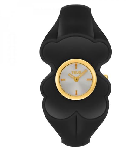 TOUS Reloj analógico de Acero Dorado y policarbonato marrón Ahumado 3000146900 T. L Bear Folks
