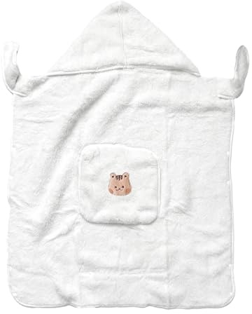 Luocute Babytrage-Abdeckung mit Kapuze, Winter, Warm, Winddicht, Weich, Atmungsaktiv, Plüsch, Universelle Passform für Kinderwagen und Autositz mit Abnehmbarer Kapuze und Druckknöpfen