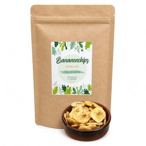 IGART FOOD & WOOD Bananchips Torkade Bananskivor från Filippinerna Sött Snack Tropisk Frukt Krispiga Bitar Storpack (3kg)