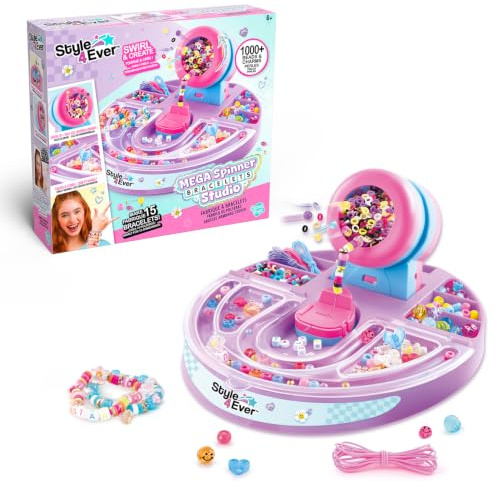 C Toys - Stil 4 Ever – Mega Magische Freundschaftsarmbänder – Erstellen personalisierter Armbänder – Geschenk für Kinder 6 Jahre + – Spielzeug für Handarbeit – Kreativzeit – + 1000 Zubehörteile