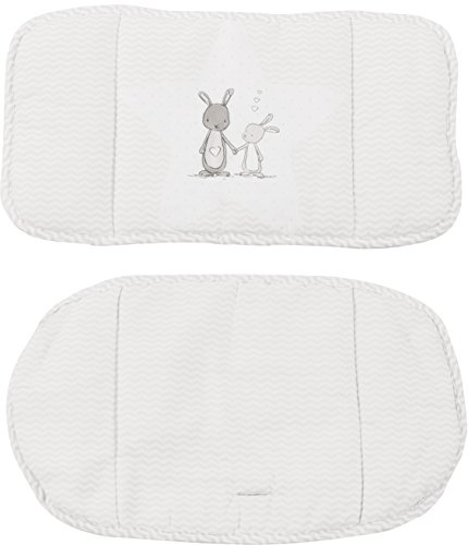roba Sitzverkleinerer, Hochstuhleinlage 'Fox & Bunny', 2-teiliges Sitzkissen für Treppenhochstühle