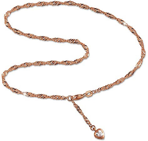 SilberDream Fußkette 333 rosegold Damen Silber Herz Zirkonia 25,5cm SDF0295E Silber Fußkette