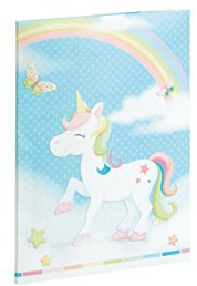 Rössler Kinder Briefpapier mit Umschlag | Einhorn Geschenke für Mädchen | Schreibset Kinder | Einhorn Motivpapier | Briefpapier Mädchen und Jungen | 185 x 260 x 9mm | 1 Stück | Motiv: Lilly | Schreib Set mit Motivpapier und Umschlägen für Kinderbriefe, Einladungen und kreative Nachrichten