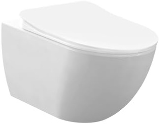 CREAVIT Spülrandloses Hänge-WC mit Taharet Bidetfunktion & Intimdusche inkl. Softclose Duroplast-Deckel FE322
