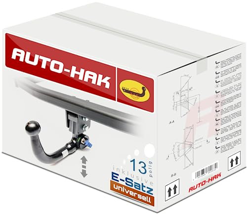 AUTO-HAK NEU Anhängerkupplung AHK abnehmbar vertikal kompatibel mit Chrysler Voyager-Grand Voyager 09.2004-02.2008 mit 7-polig Universal-Elektrosatz/E-Satz