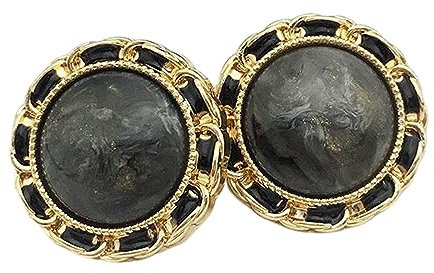 Knöpfe Kettenknöpfe Schwarze Knöpfe Damenmantel Zierknöpfe, Schwarz, 25mm, 5 Stücke