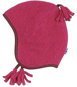 Finkid Norsu Kinder Zipfelmütze aus Wollfleece mit Ohrenschutz