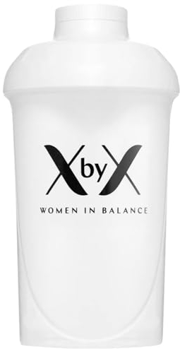 XbyX Shaker 600ml | Protein Shaker mit Sieb und Messskala | BPA-frei | Auslaufsicherer Drehverschluss | Spülmaschinenfest für einfache Reinigung | Keine Weichmacher | Festes Gehäuse