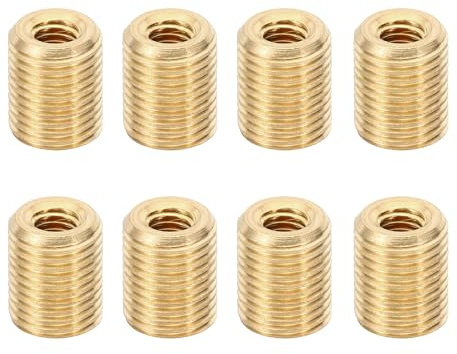 PATIKIL M14 auf M12 x10 mm Gewindeeinsatz, 20 Stück Messing Schnellgewindeeinsatz Einschraubmuttern für die Gewindereparatur gewinde-anschlüsse Gewindeadapter ewindereduzierung Set