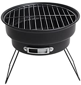 CTCOIJRN Parrillas de carbón, Parrilla portátil for Barbacoa, Estufa de Barbacoa Redonda de Acero Inoxidable, Mini barbacoas de leña y carbón for Acampar, Parrilla for Barbacoa, Parrilla for Barbacoa