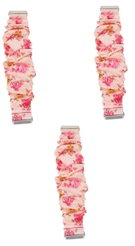 WRITWAA 3 Stk Haarband Personalisiertes Uhrenarmband Verstellbares Uhrenarmband damen armband Uhrenarmband bedrucken 3 Zubehör uhrenarmbänder Handgelenk Gürtel Uhrenarmband aus Stoff Rosa