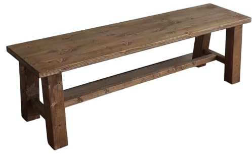TOTAL WOOD 2012 Banco de Madera de Abeto Impregnada, Modelo Margherita, Banco con Refuerzo, Ideal para Interior y Exterior, Made in Italy también a Medida