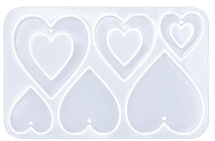 Stampo in silicone per ciondolo a forma di cuore in resina epossidica a forma di cuore/make/diamanti/vanga orecchini collana ciondolo strumento