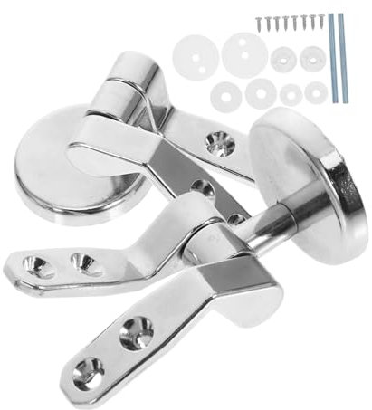 Hemobllo Juego De Bisagras para Tapa del Inodoro Bisagras De Aleación De Zinc Cierre Suave Kit De Reparación Accesorios para Baño con Tornillos Montaje Seguro y Compatible