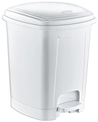 Best House | Pedal Bin | 6 Litres | White | Pack of 1 | Foot Pedal Dustbin | Trash Can/Garbage Waste Bin | Rubbish with Lids Used for Home Office, Hospitals Garbage management, Bathroom or Outdoor