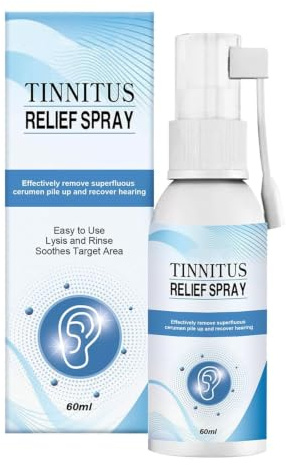 Tinnitus Relief Spray,Tinnitus-Ohrentropfen,Tinnitus Relief für Ringing Ears,Tinnitus Relief,Tinnitus Ohrentropfen,Ohrentropfen für Effektive 60ML